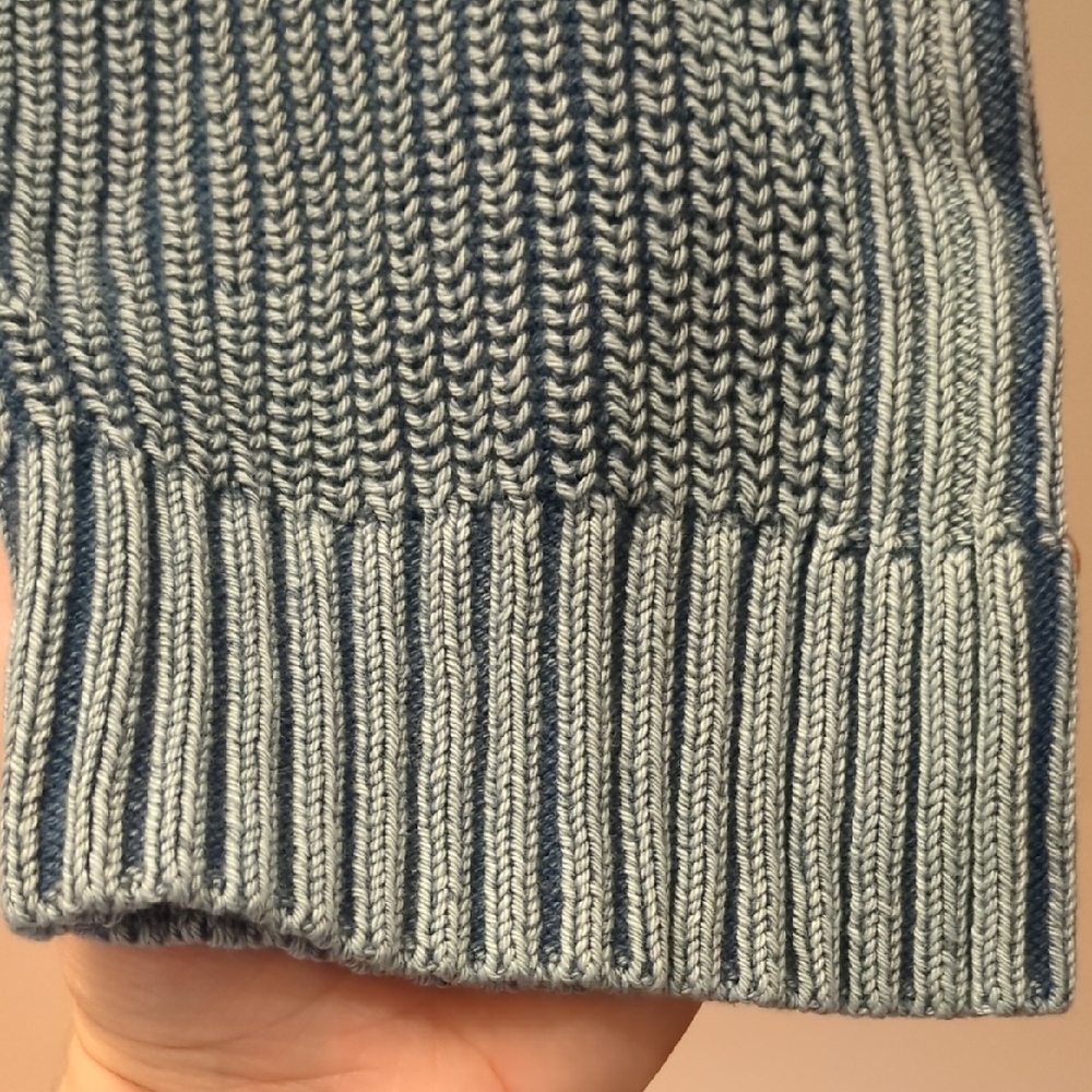 Haven Well Within Navy 100% cotton fisherman coastal beach Normcore Sweater XL - Picture 5 of 8